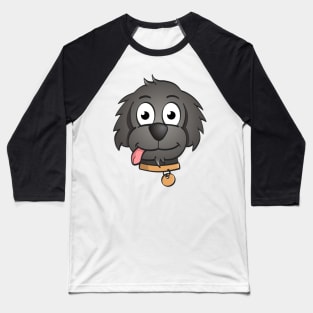 Funny cartoon style illustration of a dog head Baseball T-Shirt